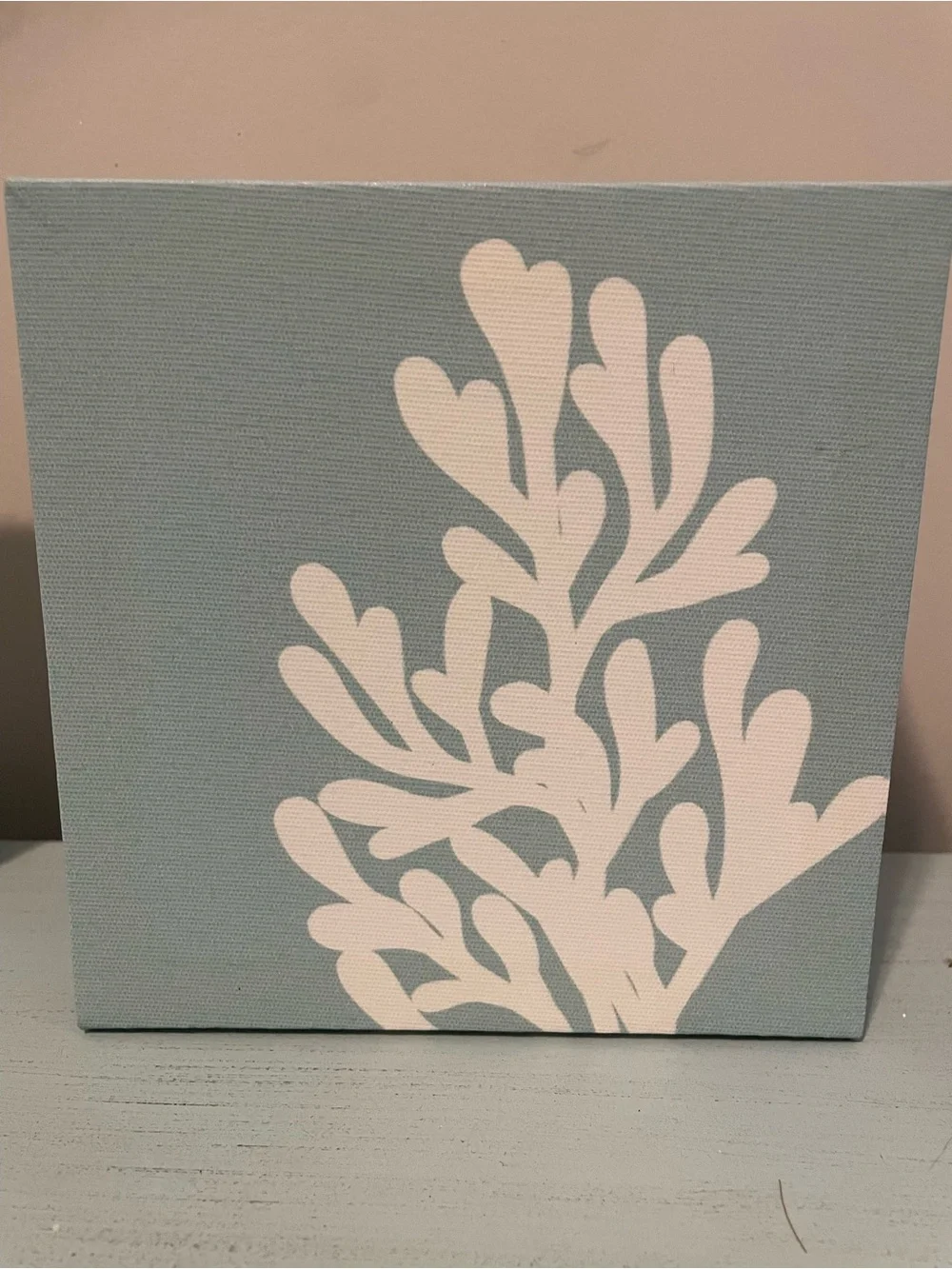 Coastal Sea Life Canvas Wall Art Set - Light Blue and White